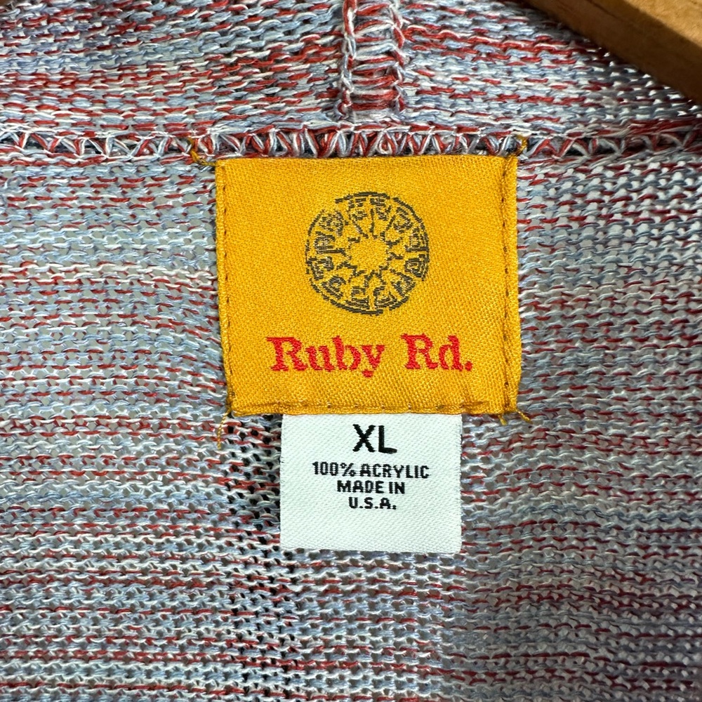 NWT Ruby Rd. Multicolor Open Front Fringe Vest- Size XL - Picture 4 of 8
